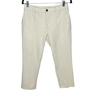 Kallmeyer Crop Pants Size 8 Ecru Neutral Capsule Wardrobe
